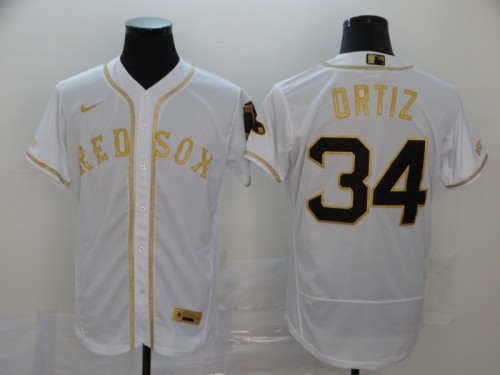 Boston Red Sox 34 ORTIZ White MLB Jersey