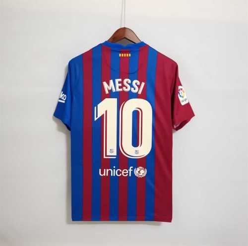 Retro Jersey 2021-2022 Barcelona MESSI 10 Home Soccer Jersey Vintage Football Shirt