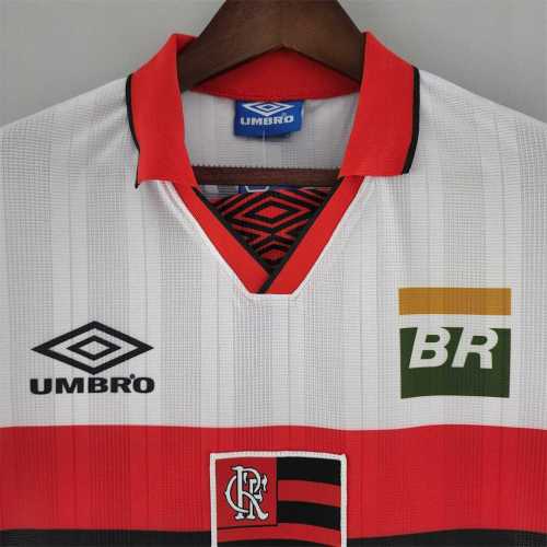 Retro Jersey 1995-1996 Flamengo Away White Soccer Jersey Vintage Football Shirt