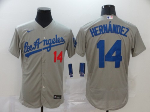 Los Angeles Dodgers 14 HERNANDEZ Grey 2020 Flexbase Jersey