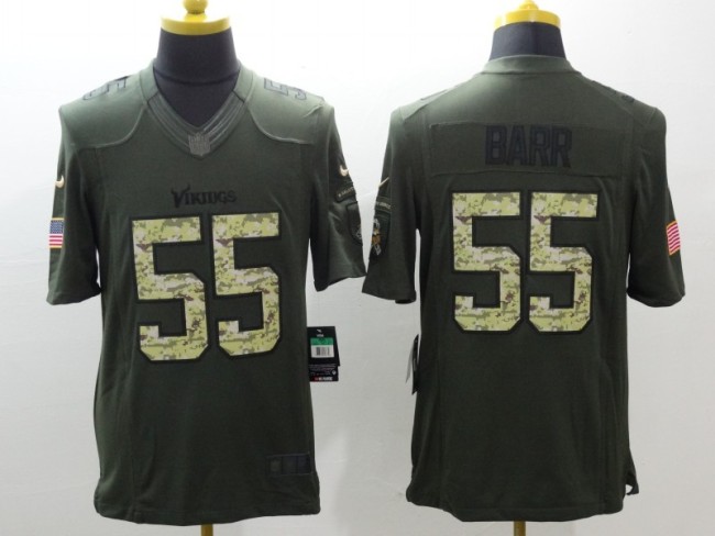 Minnesota Vikings 55 BARR Green NFL Jersey