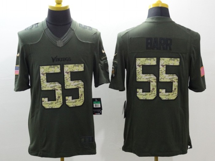 Minnesota Vikings 55 BARR Green NFL Jersey