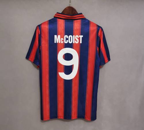 Retro Jersey 1993-1994 Rangers McCOIST 9 Away Blue/Orange Soccer Jersey