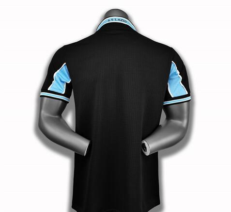 with Serie A Patch Retro Jersey 1998-1999 Lazio Away Black Soccer Jersey Vintage Football Shirt