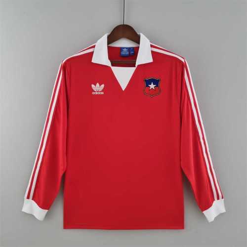 Retro Jersey Long Sleeve 1982 Chile Home Soccer Jersey Vintage Football Shirt