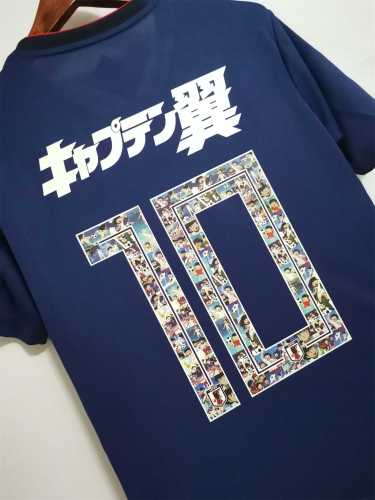 with Cartoon Number Retro Jersey Japan 2018 World Cup #10 with his Japanese Name Home Soccer Jersey