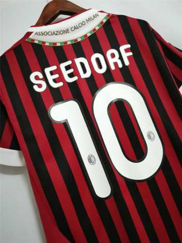 Retro Jersey 2011-2012 AC Milan SEEDORF 10 Home Soccer Jersey
