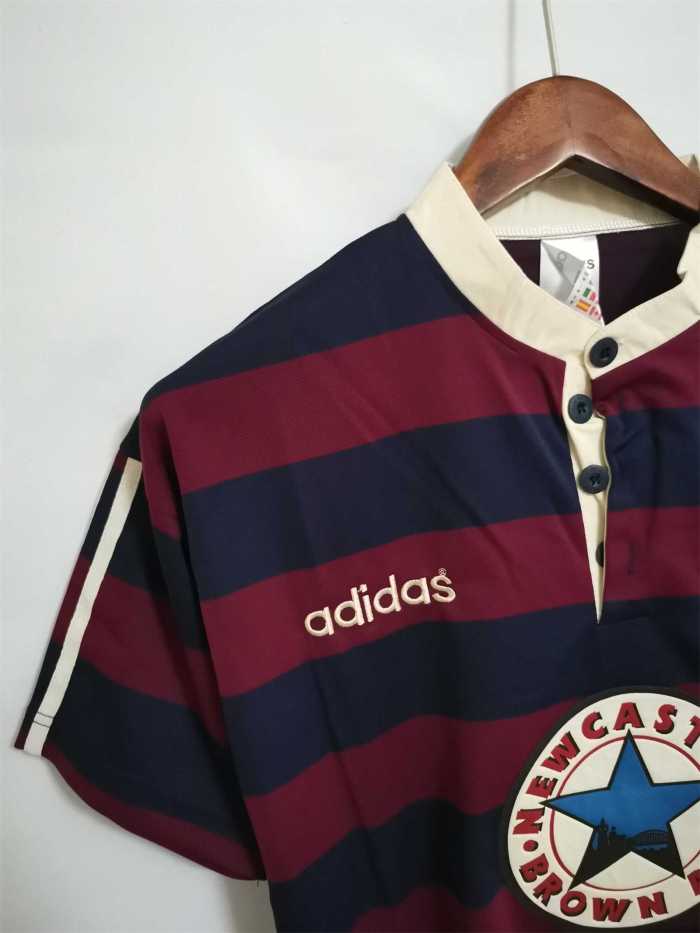 Retro Jersey 1995-1996 Newcastle United Away Red/Dark Blue Vintage Soccer Jersey