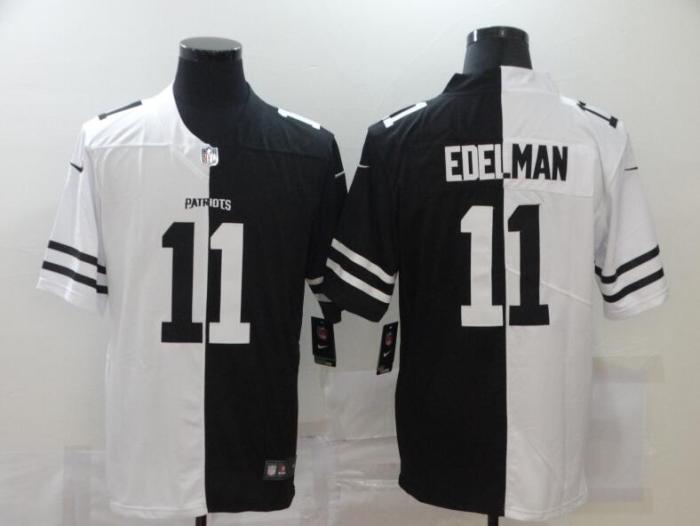 Patriots 11 Julian Edelman Black And White Split Vapor Untouchable Limited Jersey
