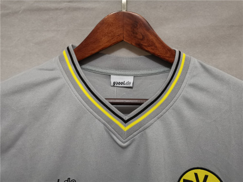 Retro Jersey Borussia Dortmund 2000 Away Grey Soccer Jersey Vintage BVB Football Shirt