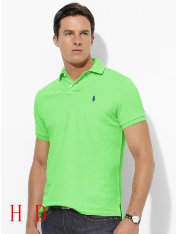 8821 Light Green Ralph Polo with Blue Small Logo