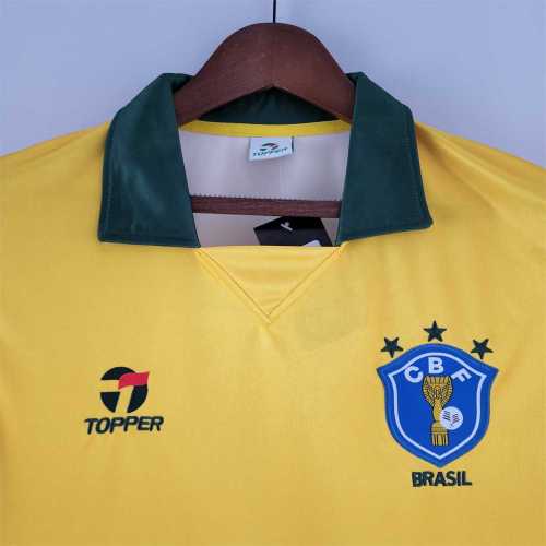 Retro Jersey 1988 Brazil Home Soccer Jersey Vintage Brasil Camisetas de Futbol