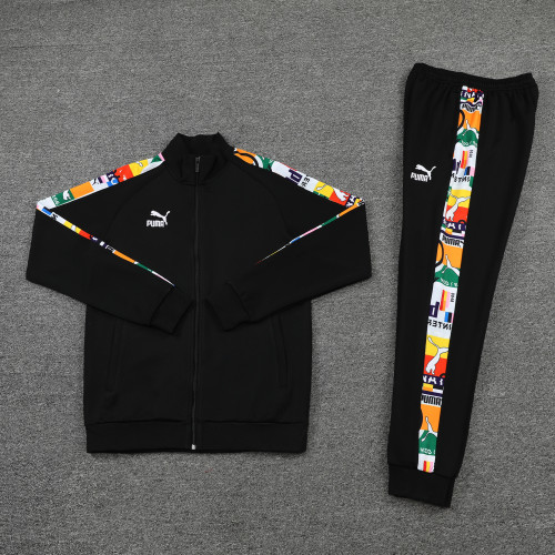 PJ01 Black Training Suit DIY Custom Team Logo