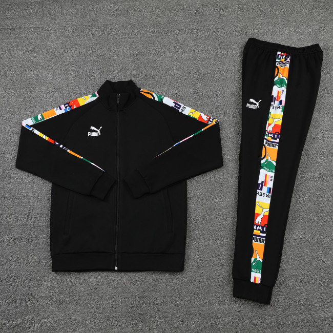 PJ01 Black Training Suit DIY Custom Team Logo