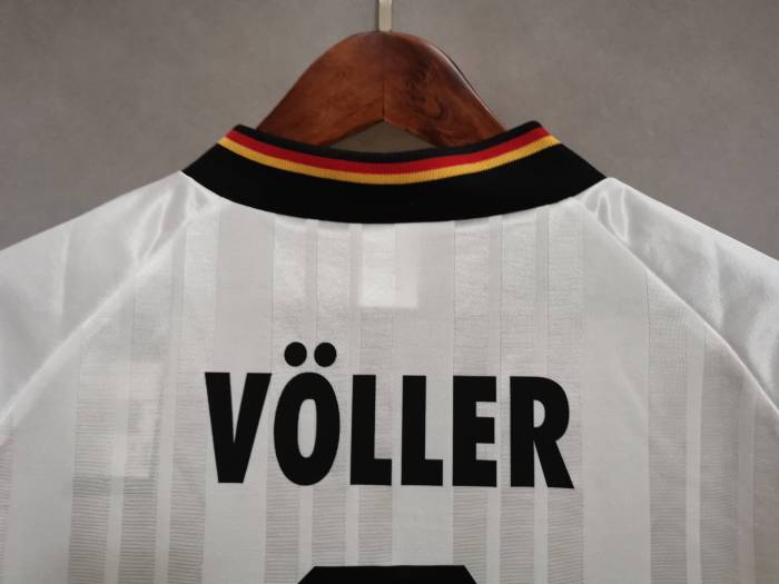 Retro Jersey 1992 Germany 9 VOLLER Home Soccer Jersey Vintage Football Shirt