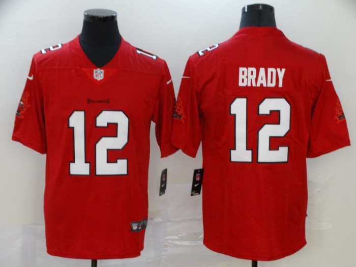 Tampa Bay Buccaneers 12 Tom Brady Red Vapor Untouchable Limited Jersey