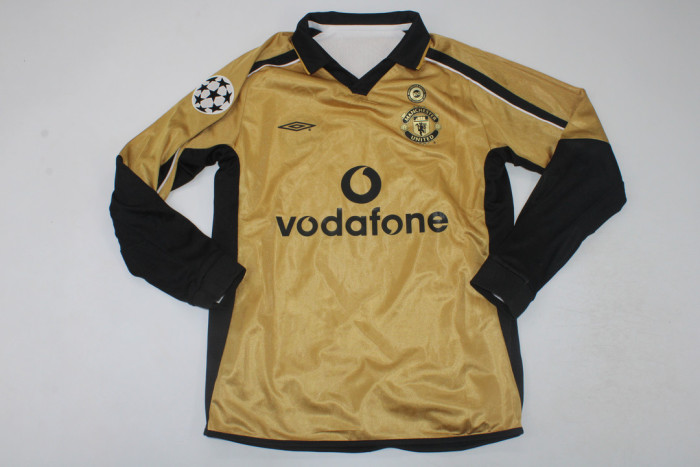 with UCL Patch Long Sleeve Retro Shirt 2000-2001 Manchester United BECKHAM 7 Reversible Model Soccer Jersey