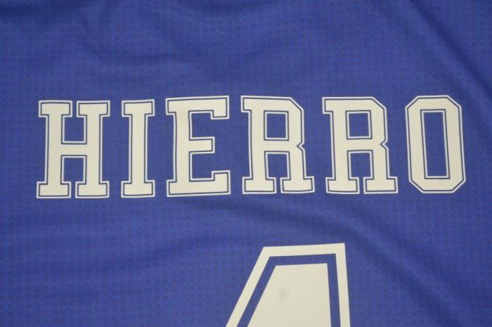 Retro Jersey 1997-1998 Real Madrid 4 HIERRO Away Purple Soccer Jersey