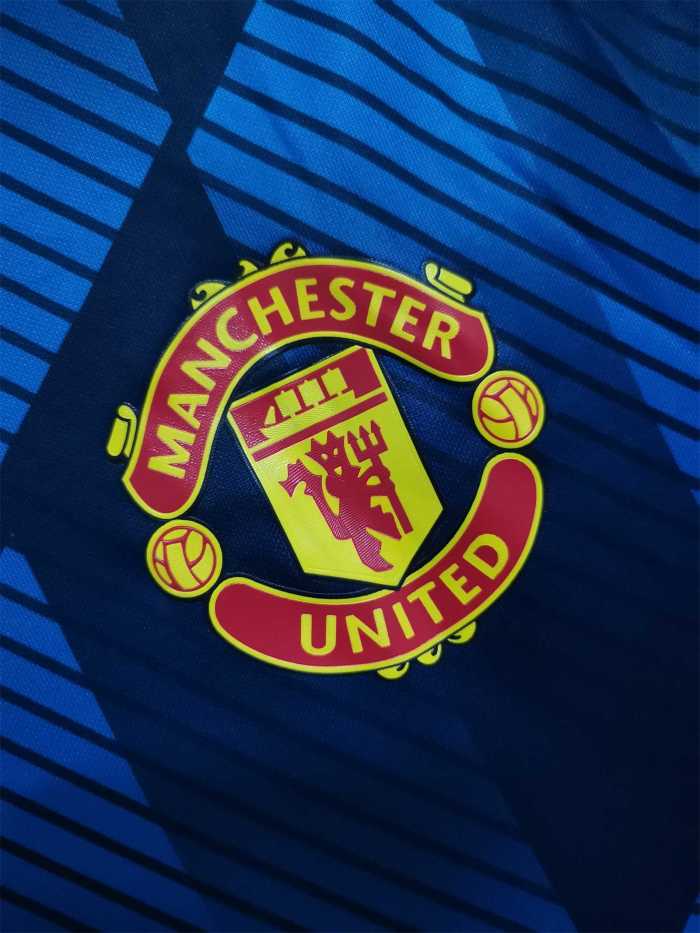 Retro Jersey Fans Version 2021-2022 Manchester United Third Away Blue Soccer Jersey