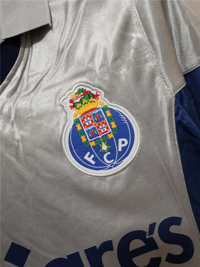 Retro Jersey 2001 Porto Away Grey Soccer Jersey Vintage Football Shirt