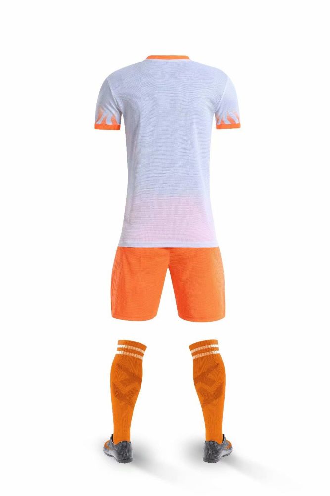 YL9202 White Blank Soccer Training Suit Adult Uniform Youth Kids Set Jersey and Shorts