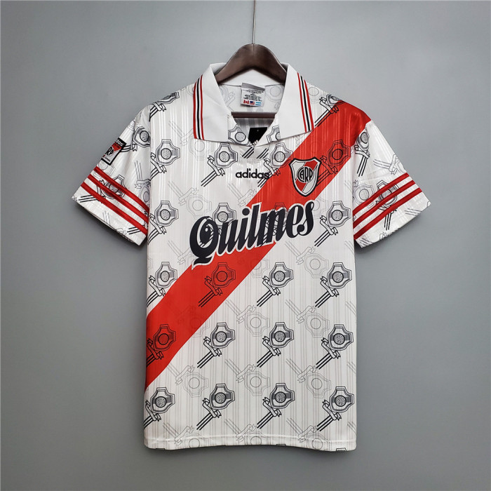 Retro Jersey 1996-1997 River Plate Home Soccer Jersey Vintage Football Shirt