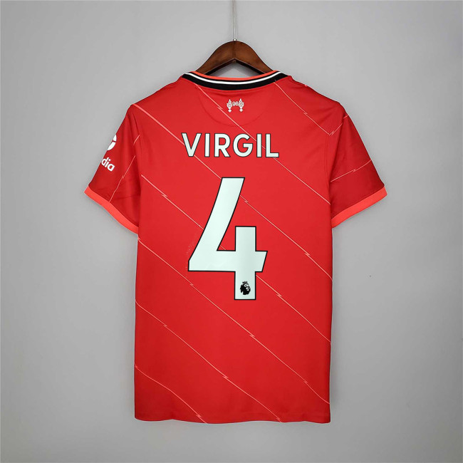 Retro Jersey 2021-2022 Liverpool 4 VIRGIL Home Soccer Jersey