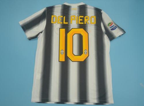 with Serie A Patch Retro Jersey 2011-2012 Juventus DEL PIERO 10 Home Soccer Jersey