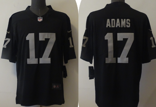New Oakland Raiders 17 ADAMS Black NFL Jersey