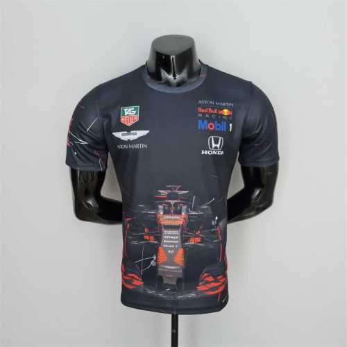 2022 F1 Formula One; Honda Red Bull black Racing Jersey