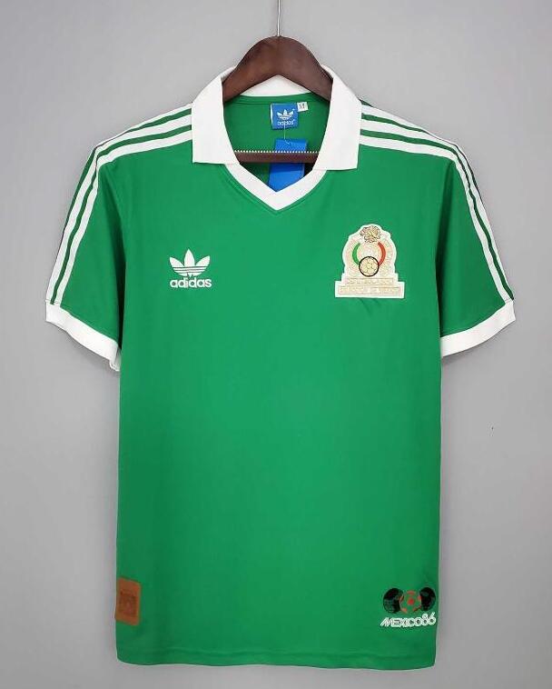 Retro Jersey 1986 Mexico Home Green Soccer Jersey Vintage Football Shirt