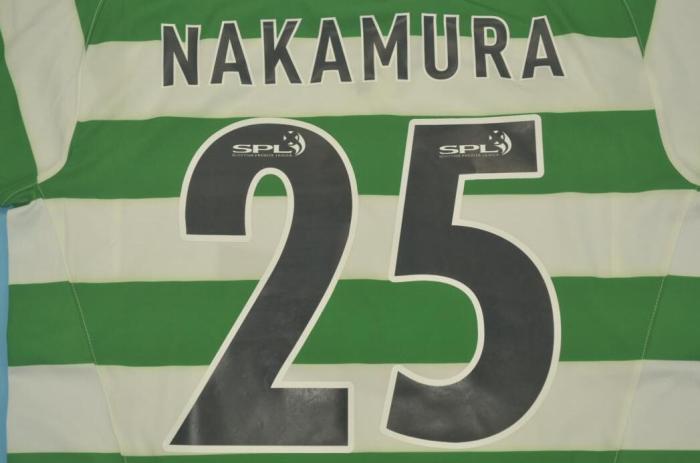 Retro Jersey 2005-2006 Celtic 25 NAKAMURA Home Soccer Jersey