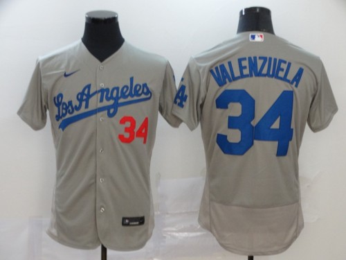 Los Angeles Dodgers 34 VALENZUELA Grey 2020 Flexbase Jersey