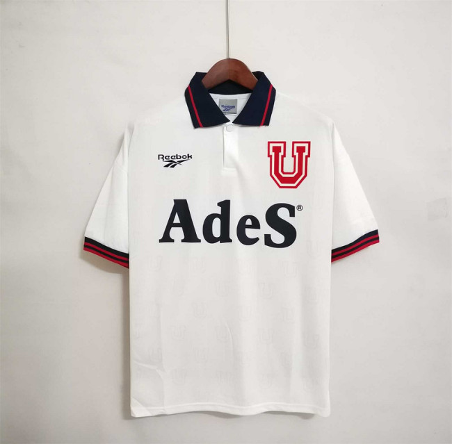 with Sponor Logo Retro Jersey 1998 Universidad de Chile Away White Soccer Jersey