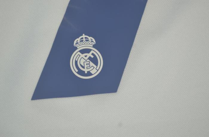 with UCL+Front Patch Long Sleeve Retro Jersey 2016-2017 Real Madrid 7 RONALDO Home Soccer Jersey