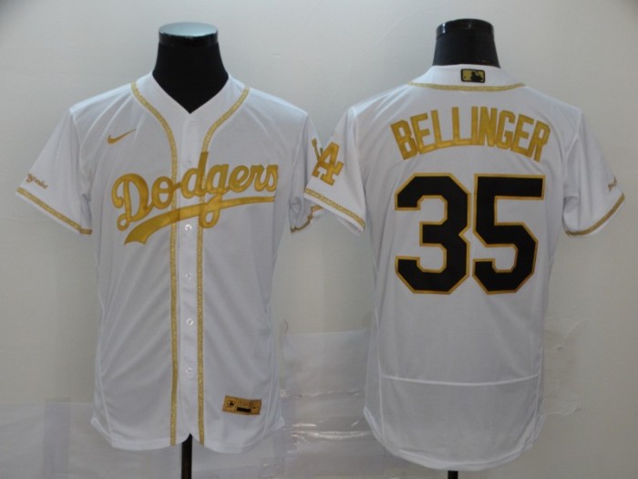 Los Angeles Dodgers 35 BELLINGER White MLB Jersey