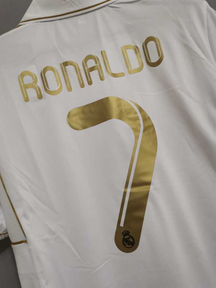 with UCL Patch Retro Jersey 2011-2012 Real Madrid RONALDO 7 Home Soccer Jersey