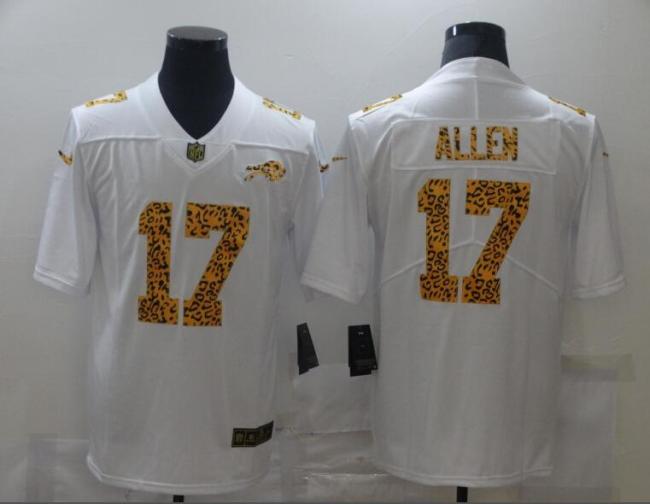 Buffalo Bills 17 ALLEN White Leopard Vapor Untouchable Limited Jersey