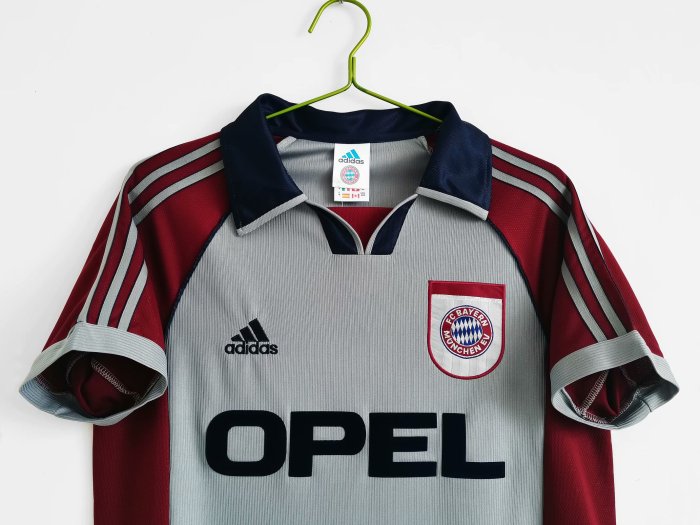 Retro Jersey 1998-1999 Bayern Munich Away Grey Soccer Jersey Vintage Football Shirt