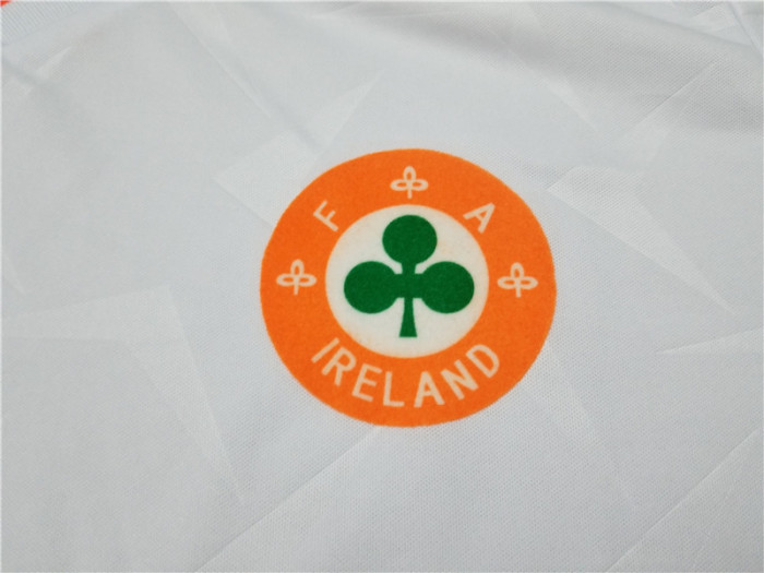 Retro Jersey 1990 Ireland Away White Soccer Jersey Vintage Football Shirt