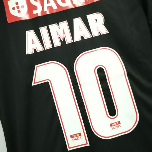 Retro Jersey 2009-2010 Benfica AIMAR 10 Away Black Soccer Jersey Vintage Football Shirt