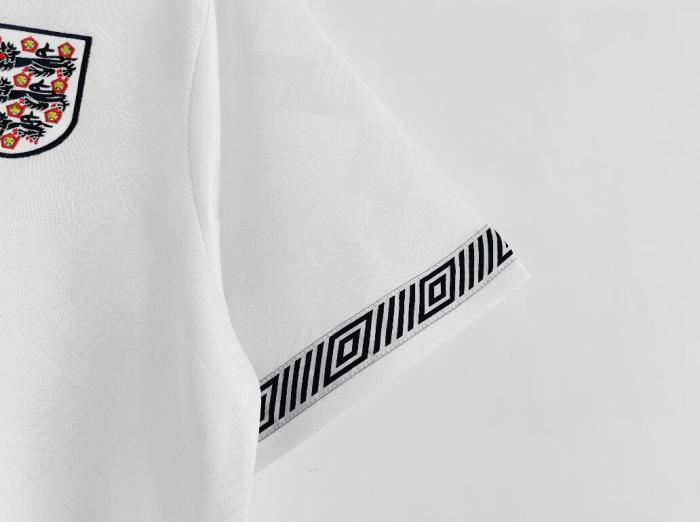 Retro Jersey 1990 England Home White Soccer Jersey Vintage Football Shirt