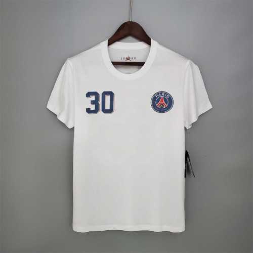 K00053 PSG MESSI 30 White Soccer T-shirt