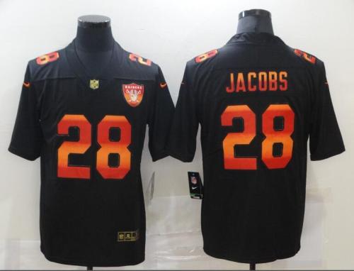 Oakland Raiders 28 JACOBS Black Colorful Fashion Limited Jersey