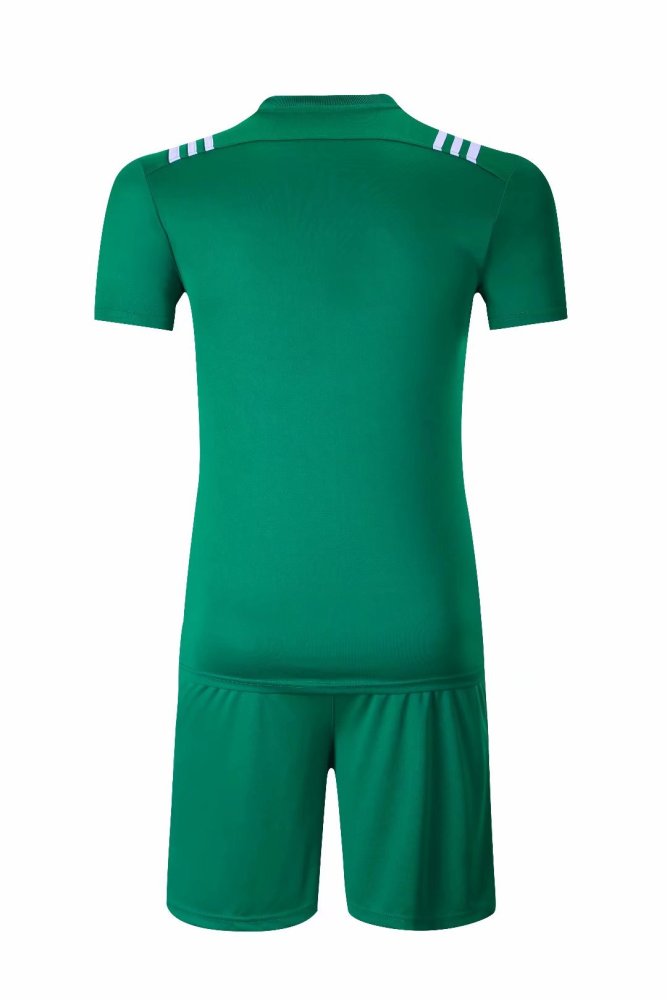 #815 Green/White Soccer Training Uniform Jersey and Shorts