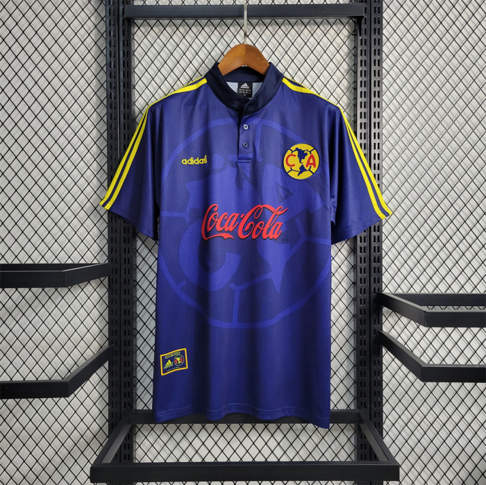 Retro Jersey 1998-1999 Club America Aguilas Away Borland Vintage Soccer Jersey