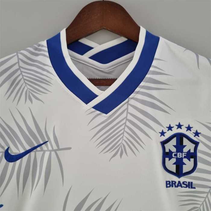 Retro Jersey 2022-2023 Brazil Classic Version White Soccer Jersey Brasil Football Shirt