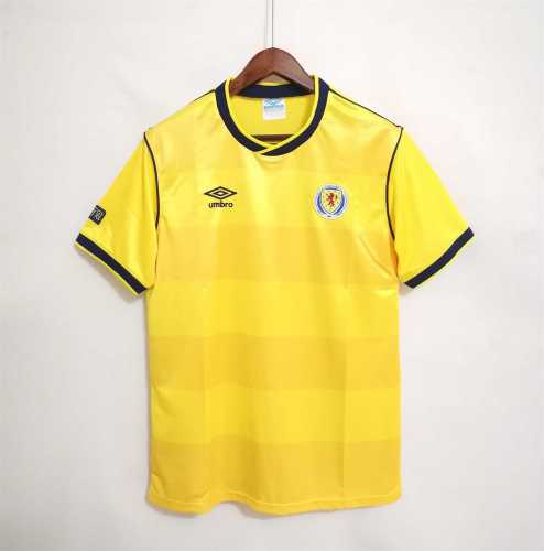 Retro Jersey 1986 Scotland Away Yellow Soccer Jersey Vintage Football Shirt