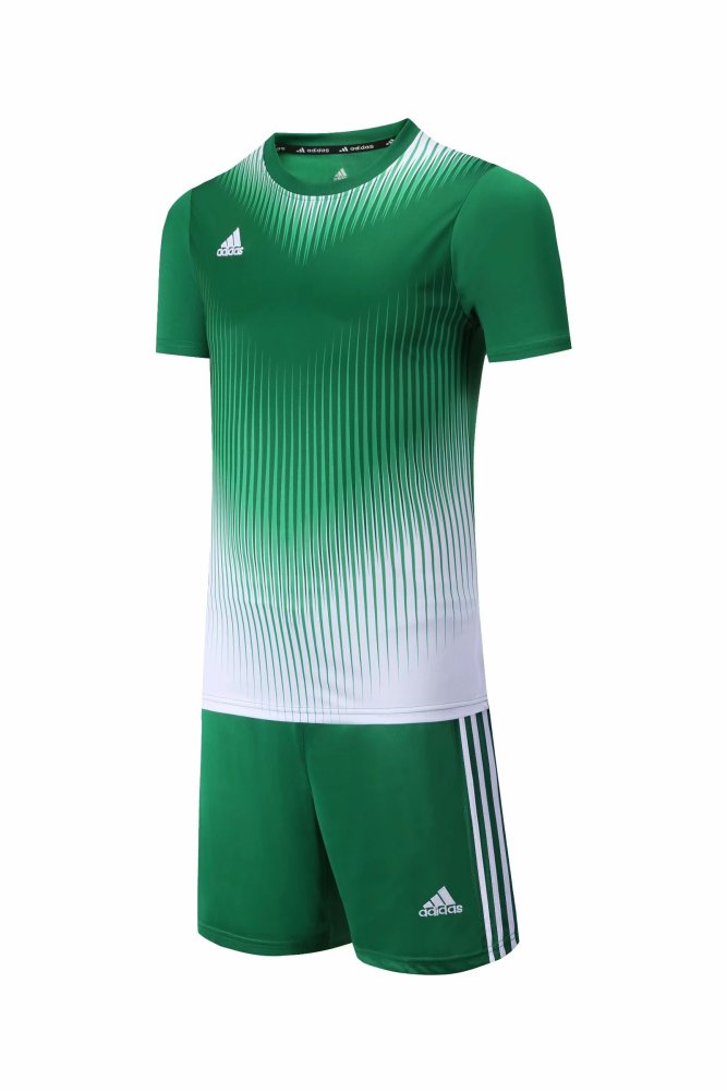 #816 Green/White Soccer Training Uniform Jersey and Shorts