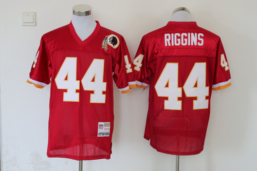 Retro Jersey Washington Redskins 44 RIGGNS Red NFL Jersey